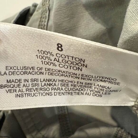 Eddie Bauer Blakely Fit Cropped Cargo Capri Utility Pants Women's 8 Sage Green - Picture 10 of 10